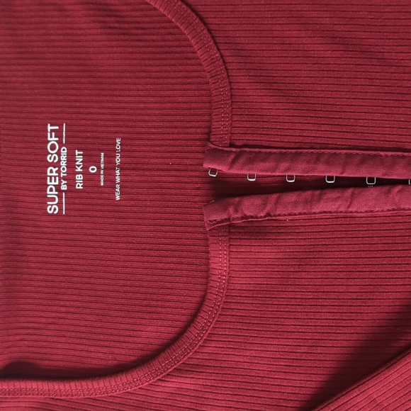 NWT Torrid Rib Scoop Neck Top 0/L/12 - Picture 3 of 4